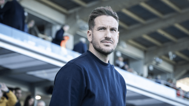Sergi Guilló, en un partido del Huesca (Foto: LaLiga).