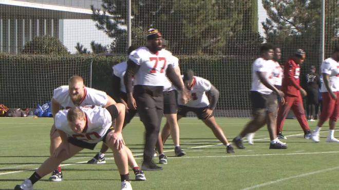 Washington Commanders entrenando en Valdebebas