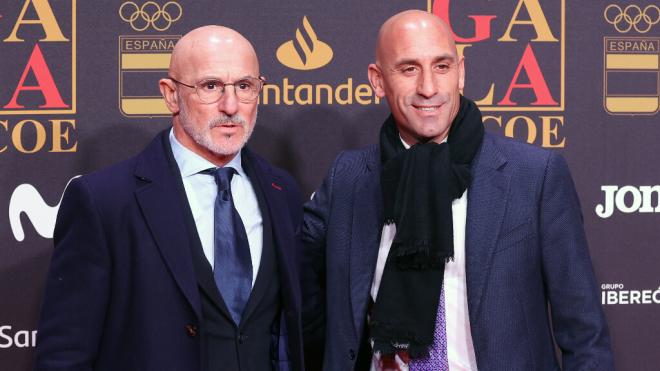 Luis de la Fuente y Luis Rubiales en un acto (Europa Press)