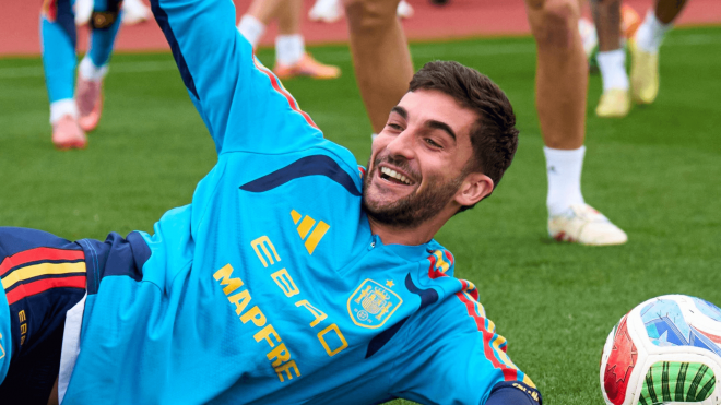 Ferran Torres, en un entrenamiento con España (Foto: SeFútbol).