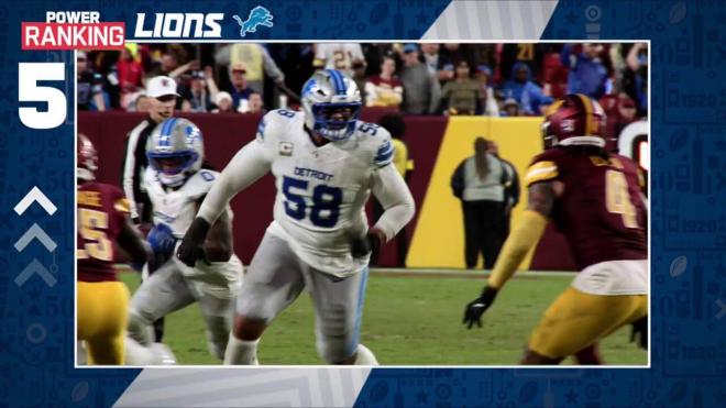 El puesto 5 del 'Power Ranking' va para los Detroit Lions.