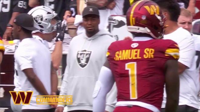 Deebo Samuel, wide receiver de los Washington Commanders.