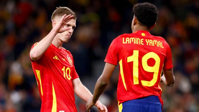 Dani Olmo y Lamine Yamal (Europa Press)