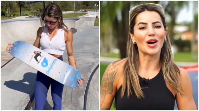 Leticia Bufoni presentando su nueva cuenta de Onlyfans (IG: @leticiabufoni)