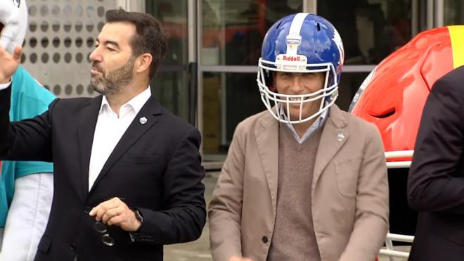 Martínez-Almeida, en la presentación oficial del partido de la NFL en Madrid