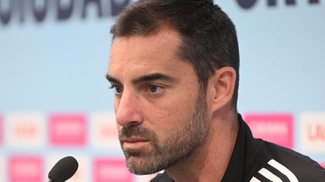 Rubén Sellés, en sala de prensa (Foto: Real Zaragoza).