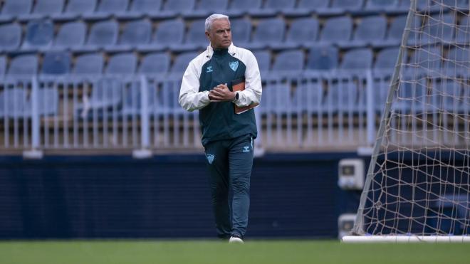 Sergio Pellicer, durante un entrenamiento (Foto: Málaga CF).