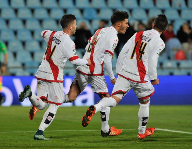 Jozabed celebrando un gol con el Rayo Vallecano (Cordon Press)