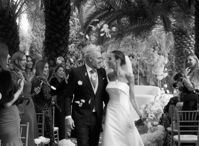 Cañizares y Noemí, durante la boda (Foto: Instagram Noemí)