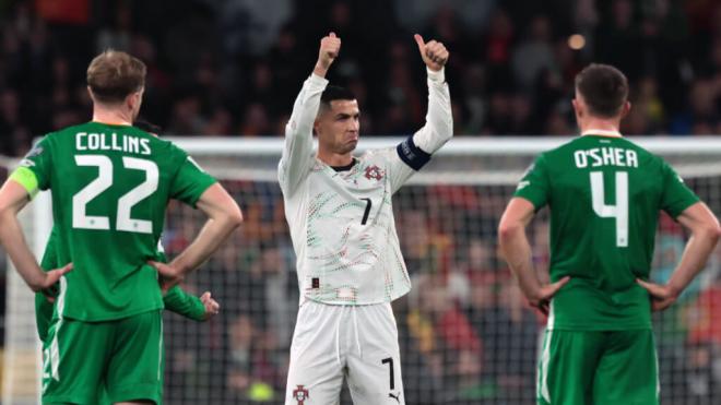 Cristiano Ronaldo tras ser expulsado con Portugal (Fuente: Europa Press)