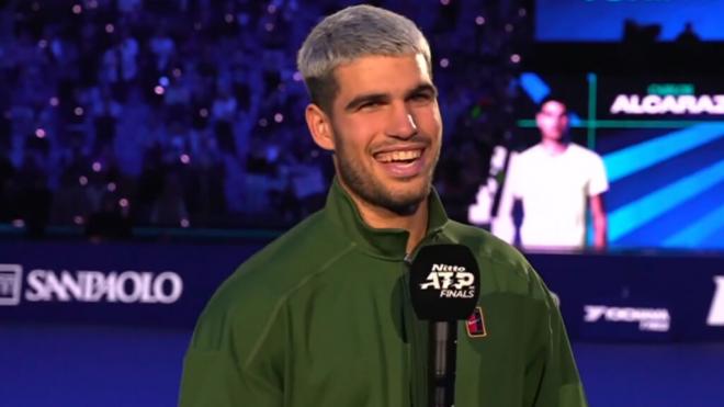 Carlos Alcaraz, en Turín (Foto: Movistar+)