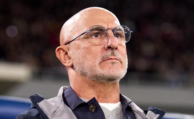 Luis de la Fuente, durante el Georgia-España (Foto: RFEF).