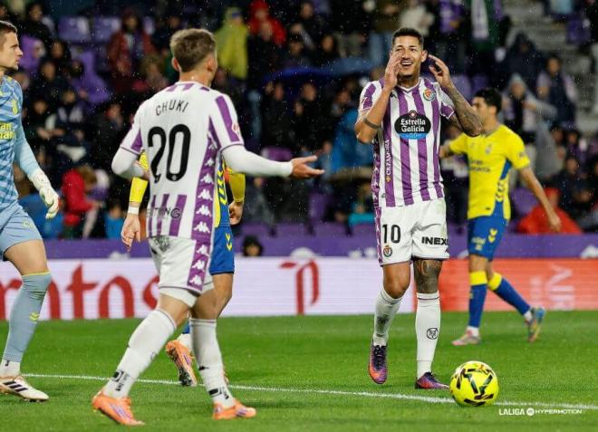 Marcos André, ante Las Palmas en Zorrilla.