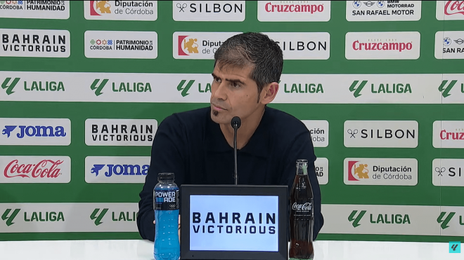 Antonio Hidalgo, en sala de prensa tras el Córdoba-Dépor.