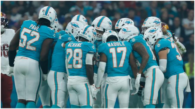 Los Miami Dolphins, en el Madrid Game. (EFE)