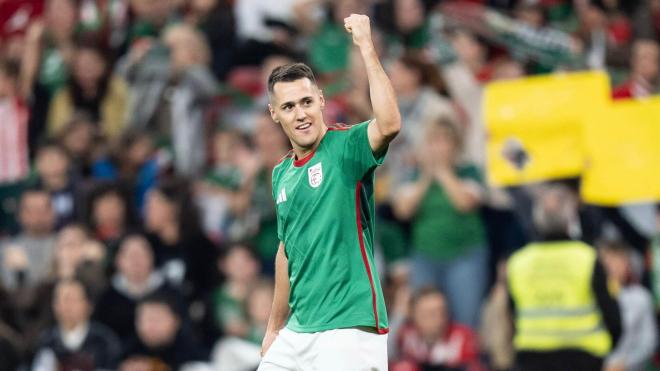 Urko Izeta celebra un gol con Euskadi. (Foto: Athletic Club)