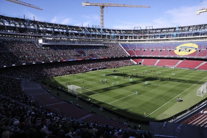 Entrenamiento del Barça en el Spotify Camp Nou (FOTO: Europa Press).