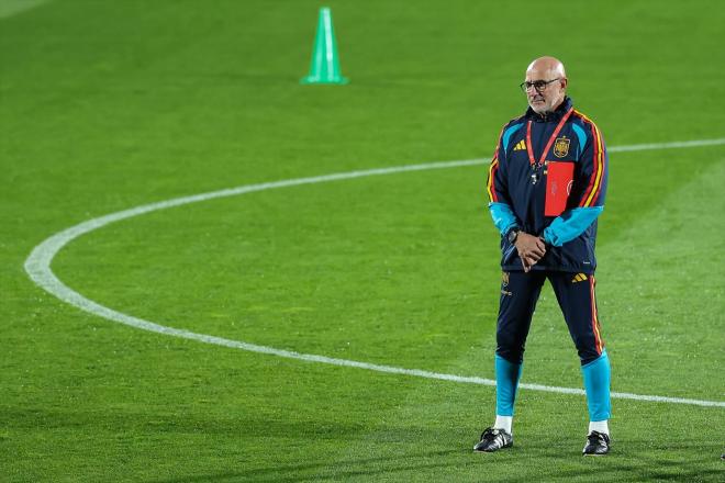 De la Fuente, en un entrenamiento de la selección (FOTO: Europa Press).