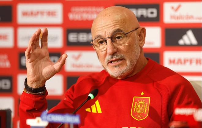 Luis de la Fuente en sala de prensa. (Foto: Kiko Hurtado)