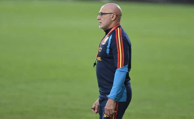 De la Fuente, en un entrenamiento de la selección (FOTO: Kiko Hurtado).ç
