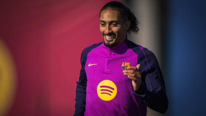 Raphinha Días en el entrenamiento del FC Barcelona (Foto: FCB)