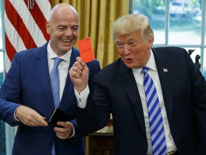 Trump junto a Gianni Infantino (Redes Sociales)