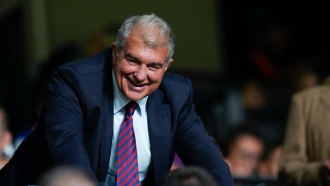 Joan Laporta en un partido del Barça (Europa Press)