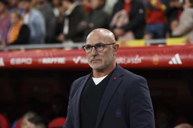 Luis de la Fuente, en el banquillo durante el España-Turquía (FOTO: Kiko Hurtado).