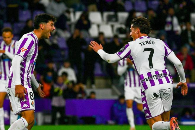Canós celebra su gol ante el Estrela Amadora.