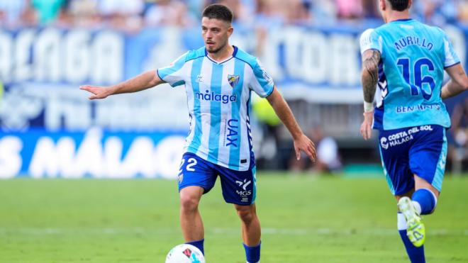 Dani Lorenzo jugando con el Malaga CF (Europa Press)