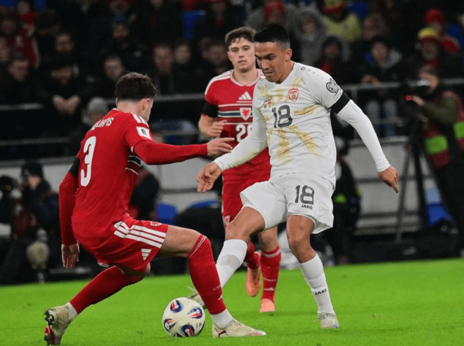 Gales humilló a la Macedonia de Stole Dimitrievski (Foto: Instagram)