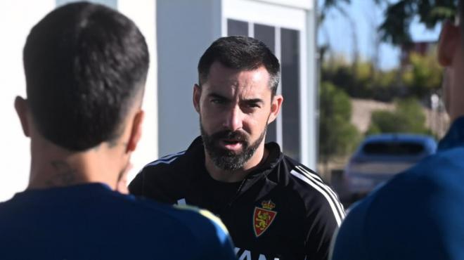 Rubén Sellés, en un entrenamiento del Real Zaragoza (FOTO: Real Zaragoza).