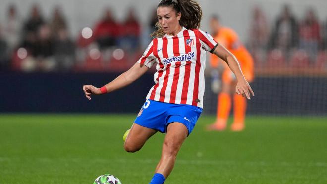 Silvia Lloris en un partido con el Atleti en Champions (Cordon Press)