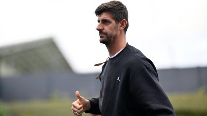 Thibaut Courtois en la llegada a la concentración con Bélgica (Foto: Cordon Press)