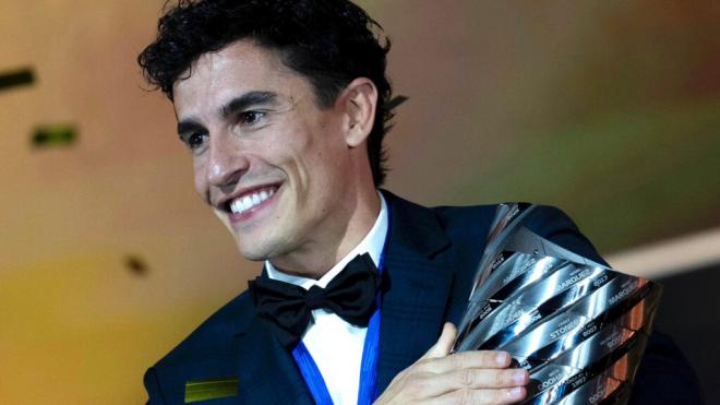 Marc Márquez, en la fiesta final de MotoGP 2025 (Foto: MotoGP).