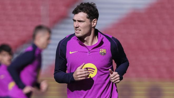 Andreas Christensen en un entrenamiento con el Barça (Foto: Europa Press)