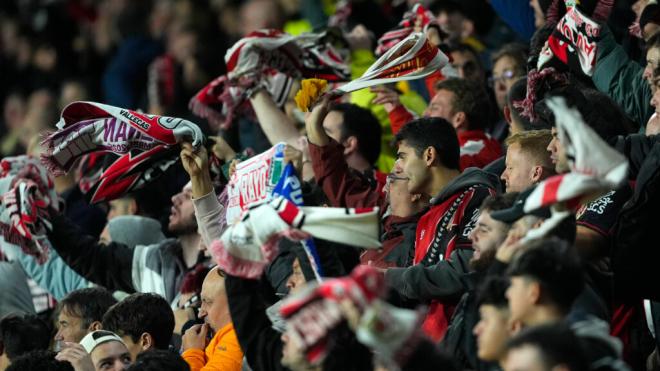 La afición del Rayo Vallecano en Conference League (Cordon Press)