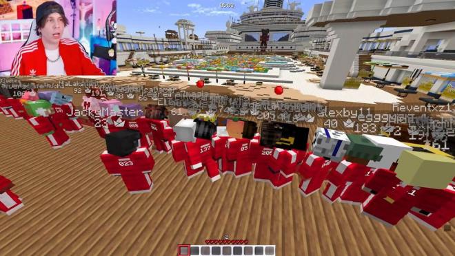 La escena más icónica de los Squid Craft Games 4 con la primera prueba: Luz verde, Luz roja.