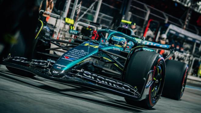 Fernando Alonso, en el Gran Premio (Foto: Aston Martin).