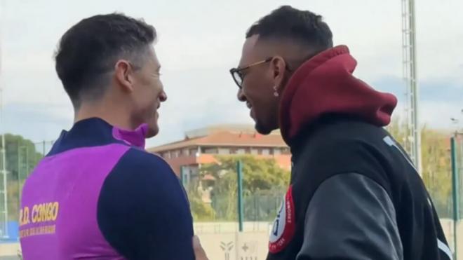 Boatengo junto a Lewandowski (Foto: FC Barcelona)