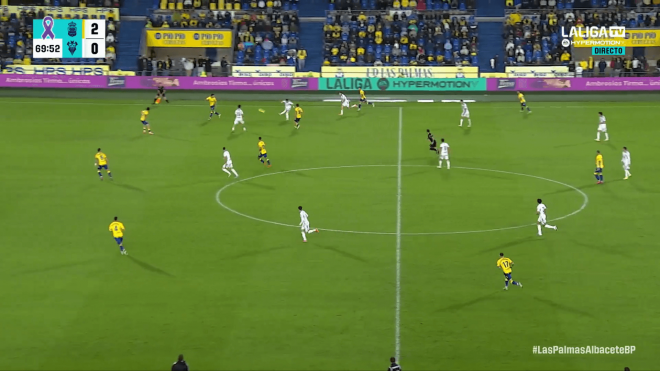 El golazo de Jon Morcillo en el Las Palmas-Albacete (Foto: LALIGA).