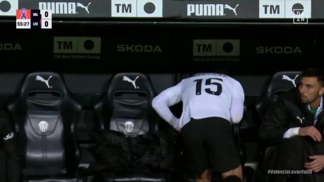 La reacción de Lucas Beltrán al cambio. (DAZN)