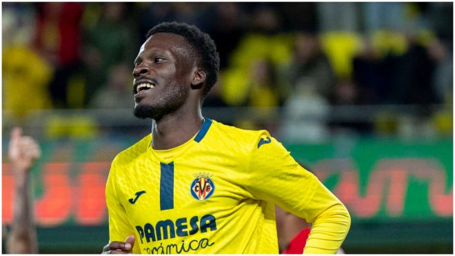 Tani Oluwaseyi marca el gol de la victoria ante el Mallorca en La Cerámica. (@VillarrealCF)