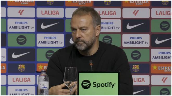 Hansi Flick, en rueda de prensa.