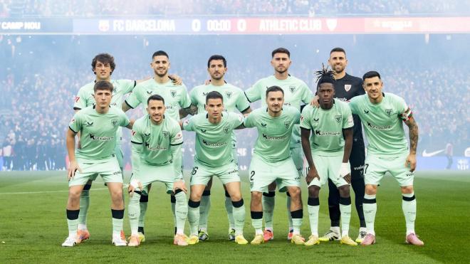 Este es el once que sacaba Ernesto Valverde en el Camp Nou el Barça (Foto: Athletic Club).