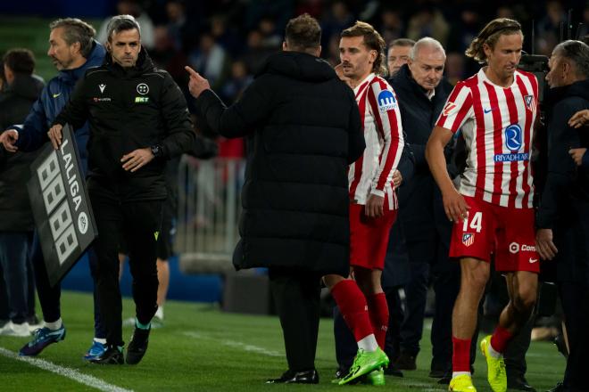 Griezmann entra por el lesionado Marcos Llorente en el Getafe-Atlético (Foto: LALIGA).