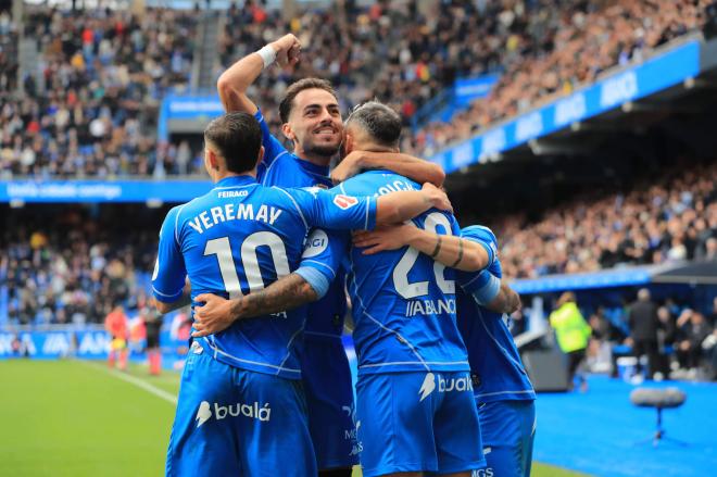 Celebración del gol de Stoichkov en el Deportivo-Ceuta (Foto: LALIGA).