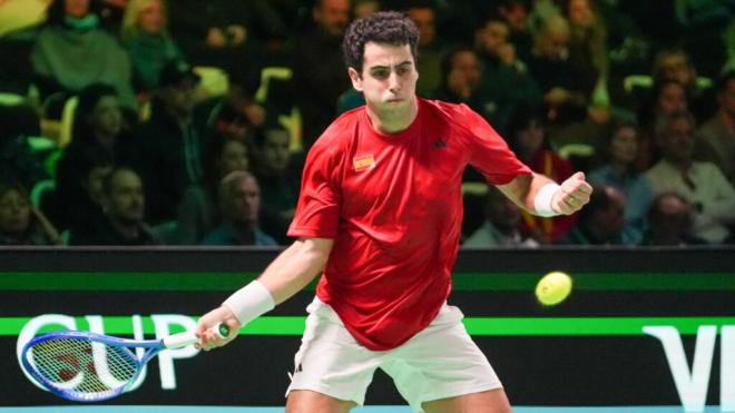 Jaume Munar se impuso con autoridad en el primer set del Italia-España (foto: Cordon Press).