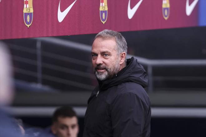Hansi Flick, antes del Barcelona-Athletic en el Camp Nou (Foto: Europa Press).
