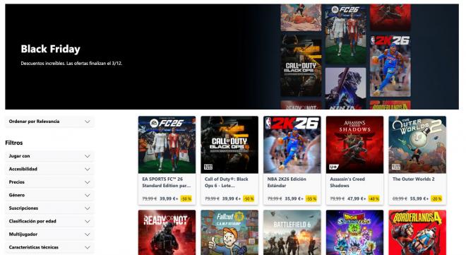 Las ofertas del Black Friday de Xbox
